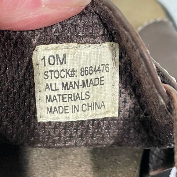 Vintage 90s Y2k Brown Platform Slide Chunky Sandal Hippie Fairy Grunge Womens 10 - Picture 7 of 8